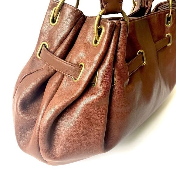 Cole Haan G Series Chocolate Leather Hobo Bag - Picture 11 of 15